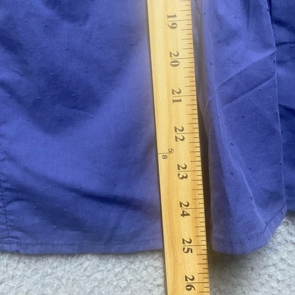 Universal Thread Womens M Balloon Sleeve Tie Front Blue Blouse NWT MRSP $24.99 - Picture 8 of 9